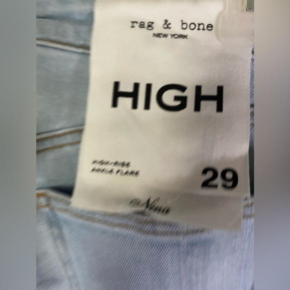 BOGO🏷️ Rag&Bone Light Sunset Blue NY,HIGH-RISE ANKLE FLARE. NWT'S - Picture 13 of 17